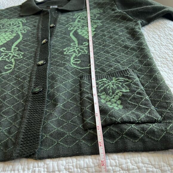 ✨ DGre Green Grape Cardigan Sweater XL - Picture 9 of 10